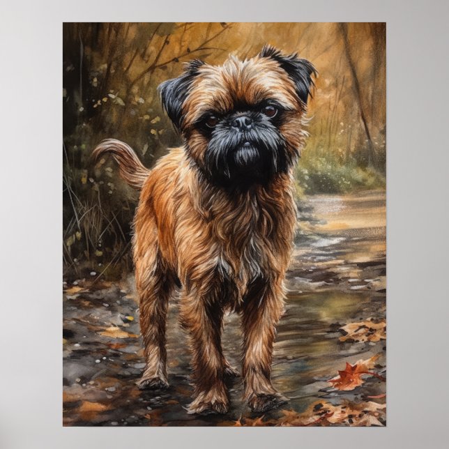 Brüssel Griffon Dog Art Print Poster (Vorne)