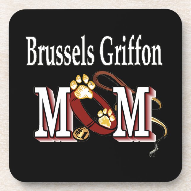 Brüssel Griffon Dog MAMA Untersetzer (Vorderseite)