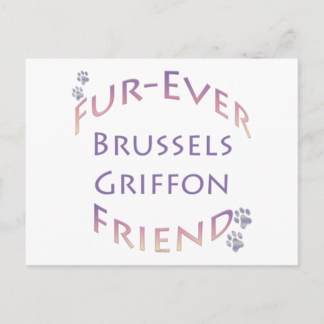 Brüssel Griffon Furever Postkarte (Vorderseite)