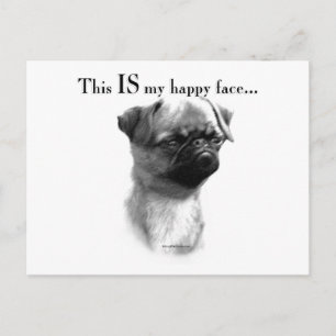 Brüssel Griffon Happy Face Postkarte