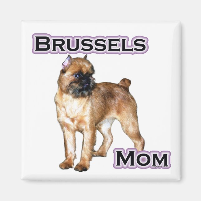 Brüssel Griffon Mama; Mama Brüssel Griffon Magnet (Vorne)