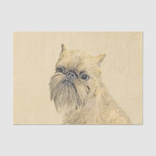 Brüssel Griffon Painting - Niedliche Hundekunst Seidenpapier