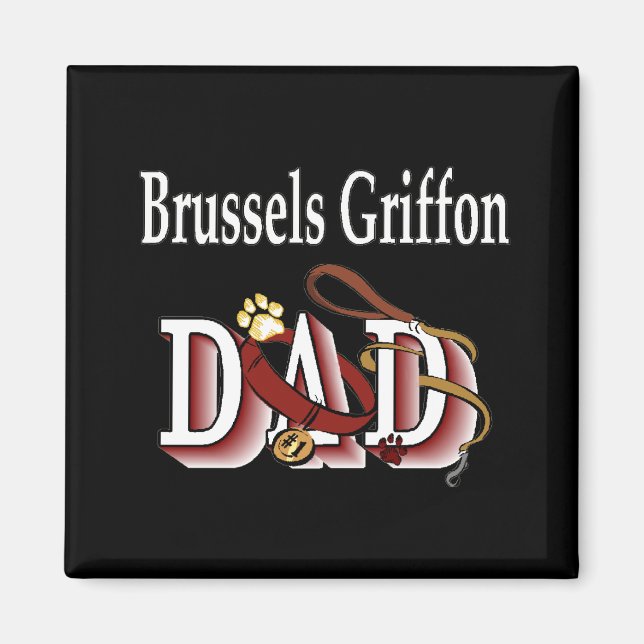 Brüssel griffon Papa Magnet (Vorne)