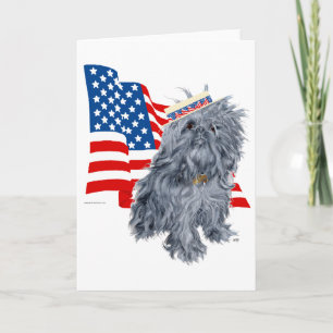Brüssel Griffon Patriotic Karte