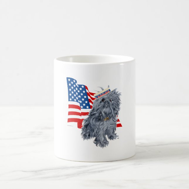 Brüssel Griffon Patriotic Tasse (Mittel)