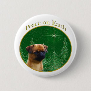 Brüssel Griffon Peace Button