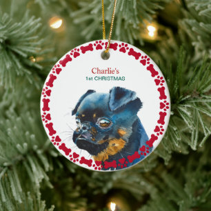 Brüssel Griffon Personalisiert Christmas Keramik Ornament