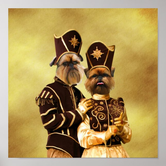 Brüssel Griffon Poster Nobility Hund Gift (Vorne)