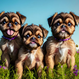 Brussel Griffon Puppies individuell anpassbar Strandtuch
