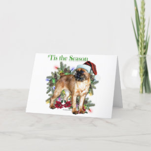 Brüssel Griffon "Tis Feiertagskarte