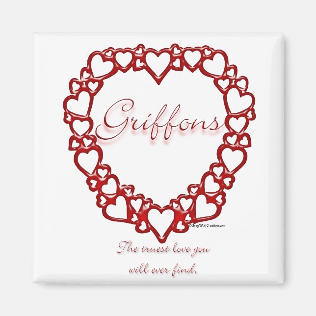 Brüssel Griffon True Love Magnet (Vorne)
