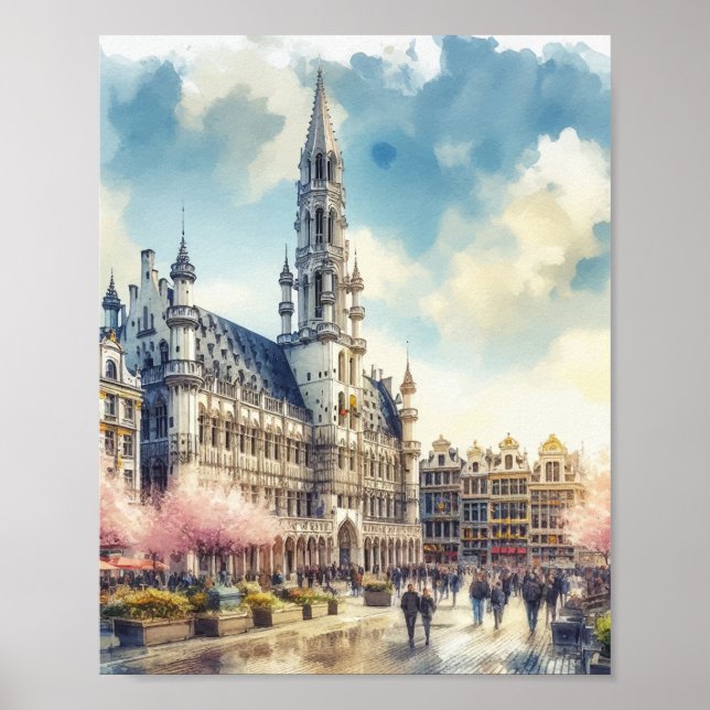 Brüssel Großer Palast von Belgien Poster (Vorne)