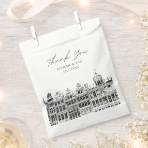 Brüssel Hochzeit Personalisiertes Foto Geschenktütchen