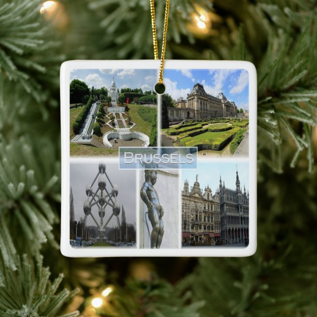 BRÜSSEL, Manneken Pis, Belgien, Keramikornament (Baum)