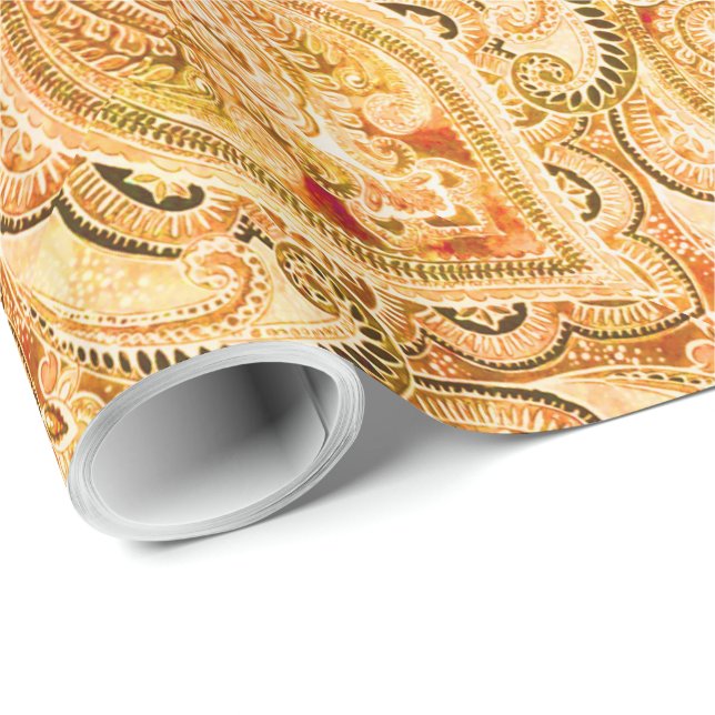 Brüssel Pfirsich Geschenkpapier (Rolleneckpunkt)