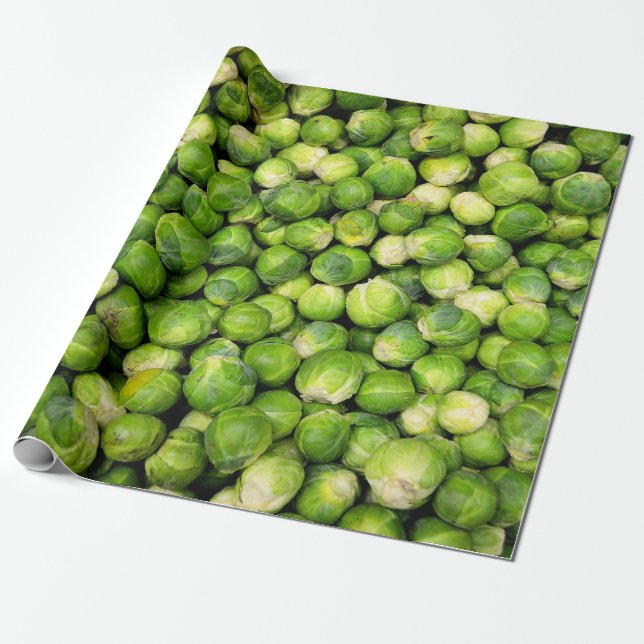 Brussel Sprouts Grüner Gemüsespass Geschenkpapier (Ungerollt)