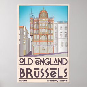 Brüssel Stadtposter stilisierte Straßenansicht Poster