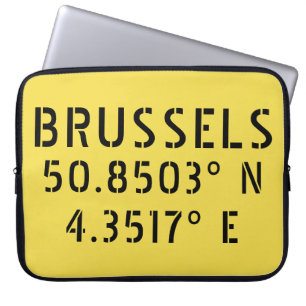 Brüsseler Breitengrad Laptopschutzhülle
