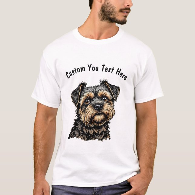 Brüsseler Griffon Dog individuell anpassbar T-Shirt (Vorderseite)