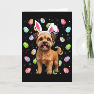 Brüsseler Griffon Hund Frohe Ostereier Jagd Hase E Karte