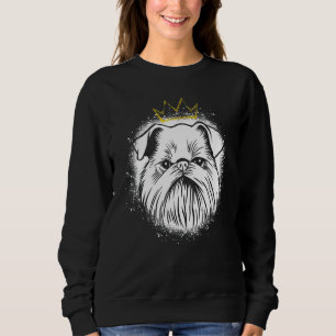 Brüsseler Griffon mit Krone Sweatshirt