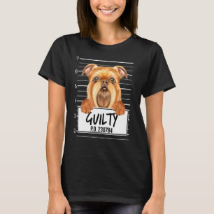 Brüsseler Griffon-Mugshot-Schuldiger Hund T-Shirt