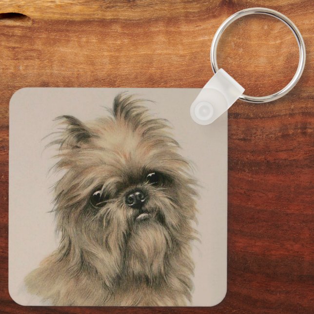 Brüsseler Griffon Schlüsselanhänger (Rückseite)