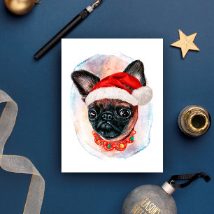 Brüsseler Griffon Weihnachtsgeschenke für Hunde Li Feiertagspostkarte