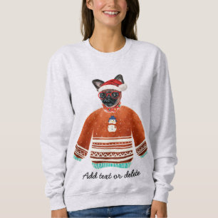 Brüsseler Hund Hässlicher Weihnachtshund Mama Swea Sweatshirt