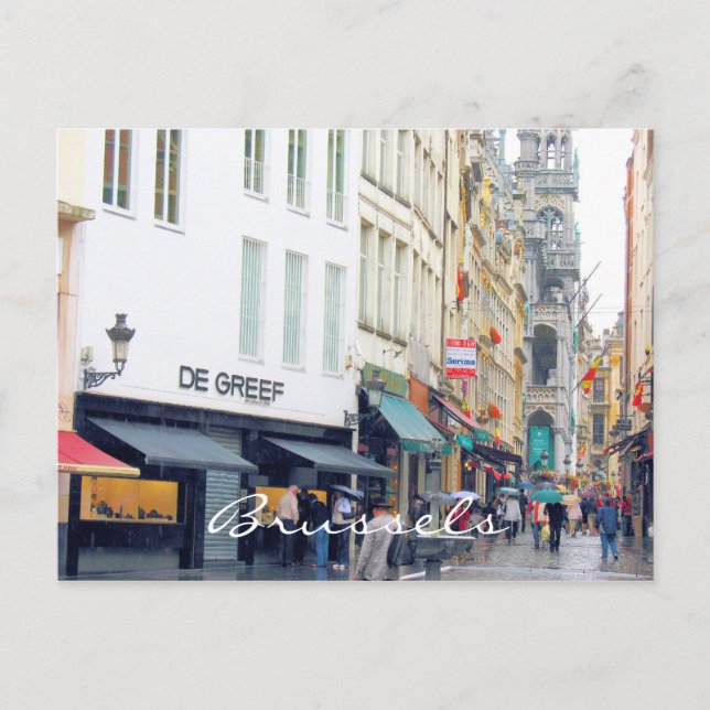 Brüsseler Marktplatz Quartier Latin Postkarte (Vorderseite)