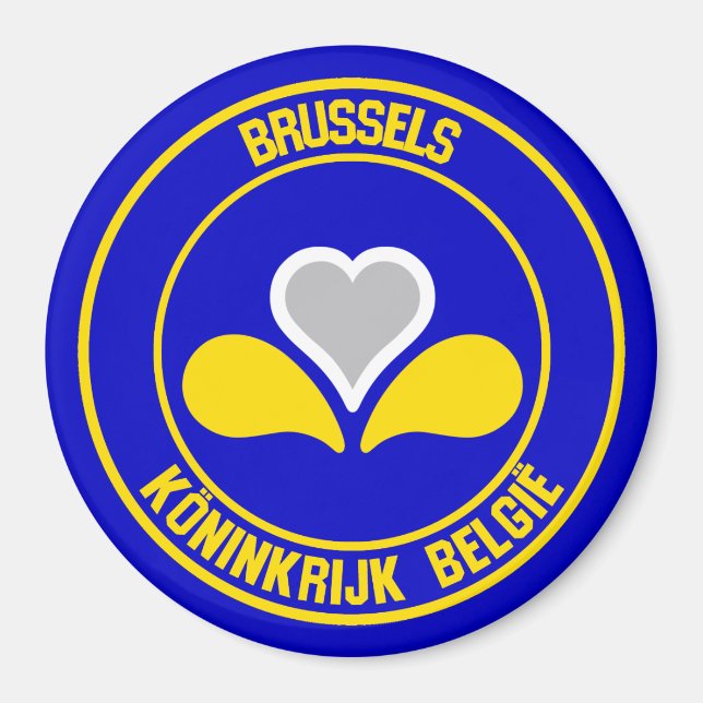 Brüsseler RundEmblem Magnet (Vorne)