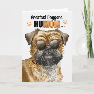 Brussels Griffon Dog Best HuMOM Ever Mother Day Feiertagskarte