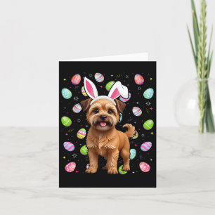 Brussels Griffon Dog Happy Oaster Egg Hunt Bunny E Karte