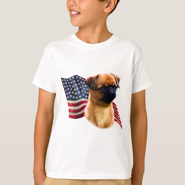 Brussels Griffon Flag T-Shirt (Vorderseite)