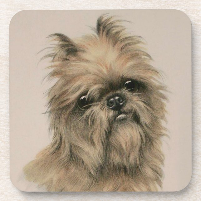 Brussels Griffon Getränkeuntersetzer (Vorderseite)