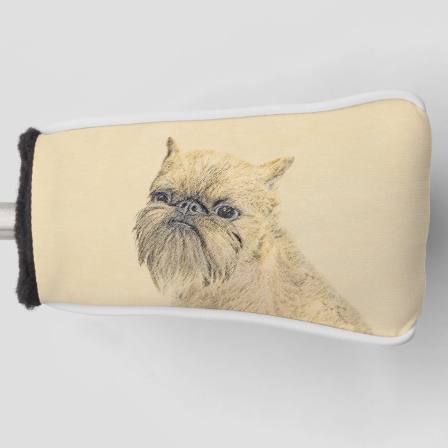 Brussels Griffon Painting - Niedliche Hundekunst Golf Headcover (Vorderseite)