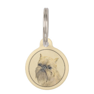 Brussels Griffon Painting - Niedliche Hundekunst Haustiermarke