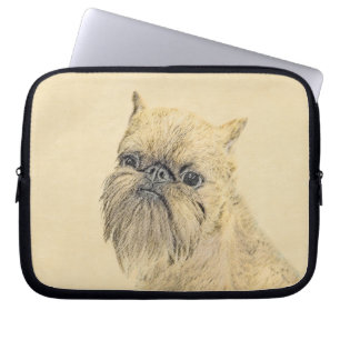 Brussels Griffon Painting - Niedliche Hundekunst Laptopschutzhülle
