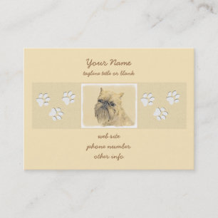 Brussels Griffon Painting - Niedliche Hundekunst Visitenkarte