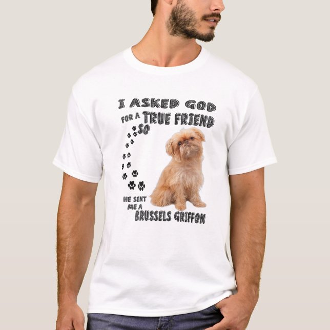 Brussels Griffon Quote Mama, Griff Vater, Belgien  T-Shirt (Vorderseite)