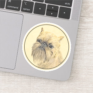 Brussels Griffon Rough Painting - Original Hunde A Aufkleber