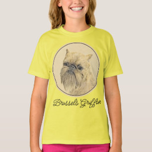 Brussels Griffon Rough Painting - Original Hunde A T-Shirt