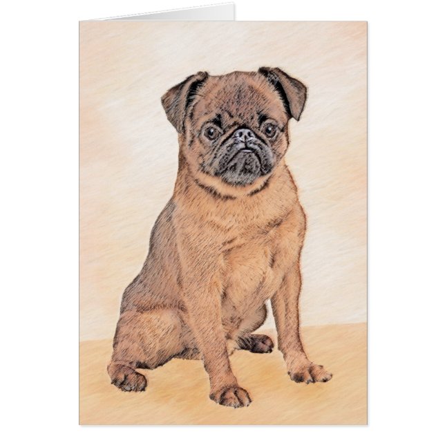 Brussels Griffon Smooth Painting Original Dog Art (Vorne)