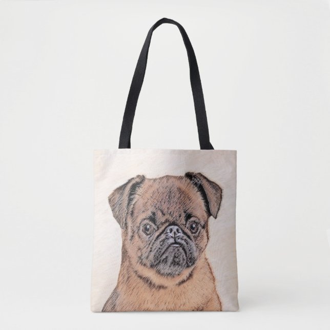 Brussels Griffon Smooth Painting Original Dog Art (Vorderseite)