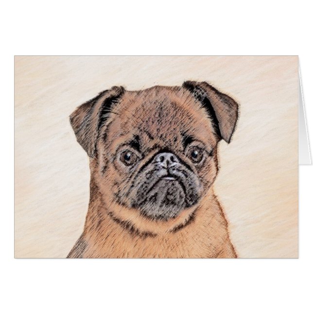 Brussels Griffon Smooth Painting Original Dog Art (Vorderseite (Horizontal))