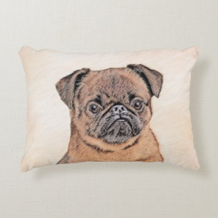 Brussels Griffon Smooth Painting Original Dog Art Dekokissen