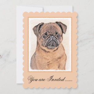 Brussels Griffon Smooth Painting Original Dog Art Einladung