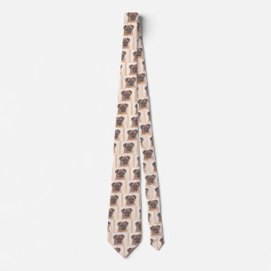 Brussels Griffon Smooth Painting Original Dog Art Krawatte