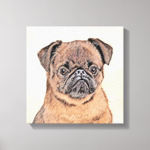 Brussels Griffon Smooth Painting Original Dog Art Leinwanddruck