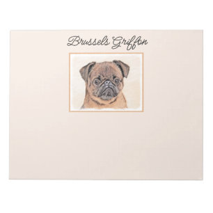 Brussels Griffon Smooth Painting Original Dog Art Notizblock